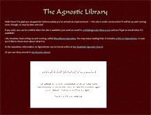 Tablet Screenshot of agnostic-library.com